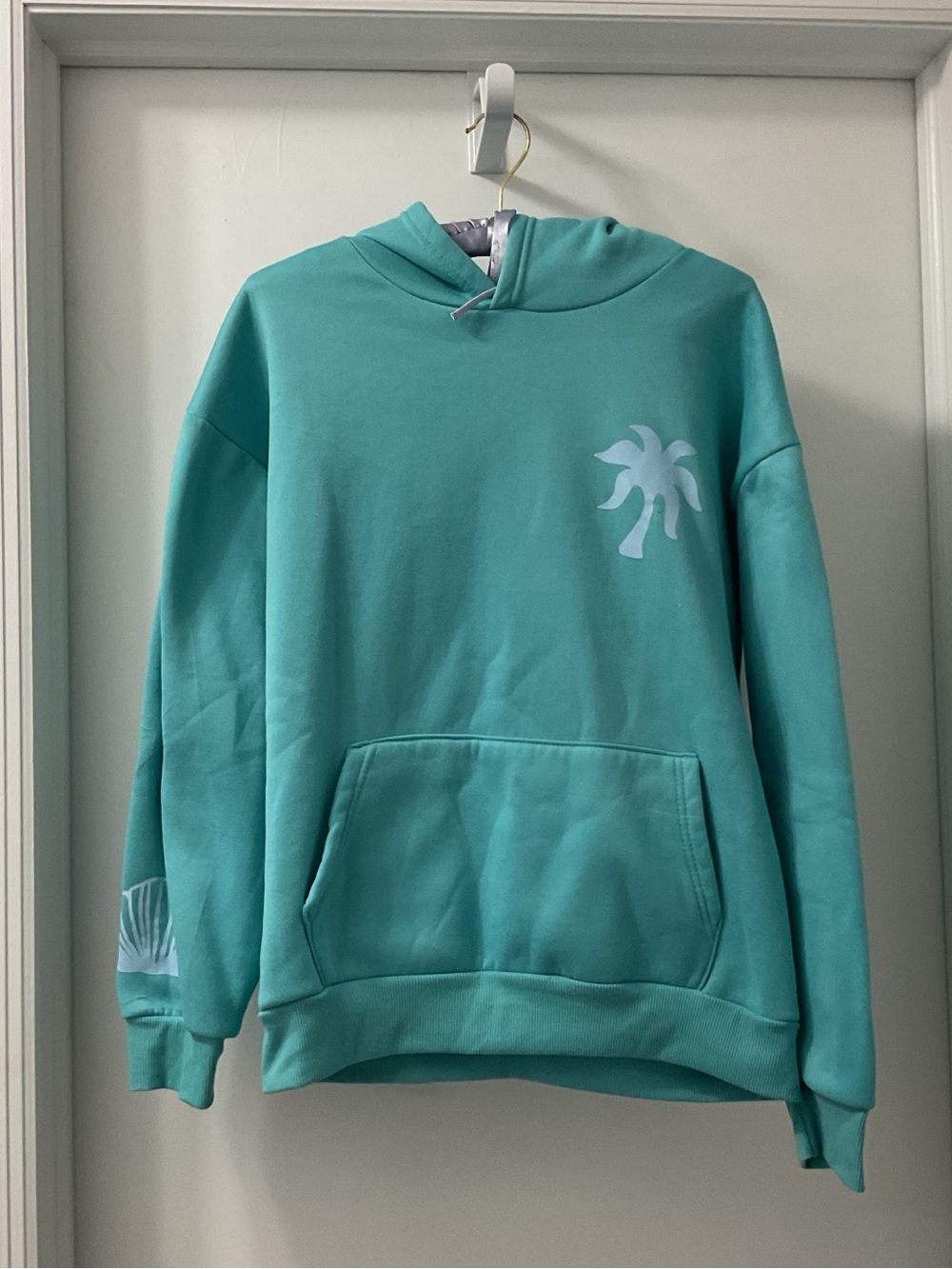 Women’s Turquoise Palm Hoodie Sweatshirt
